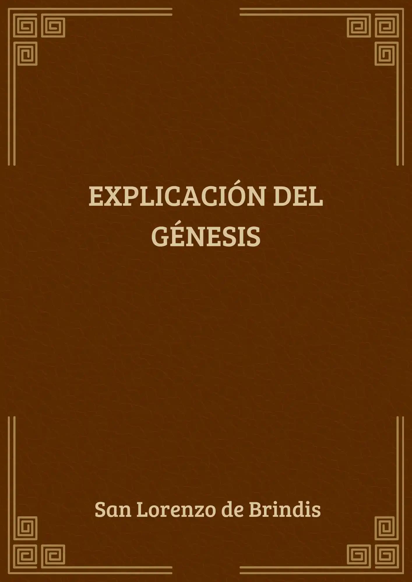 Portada del libro Explicación del Génesis