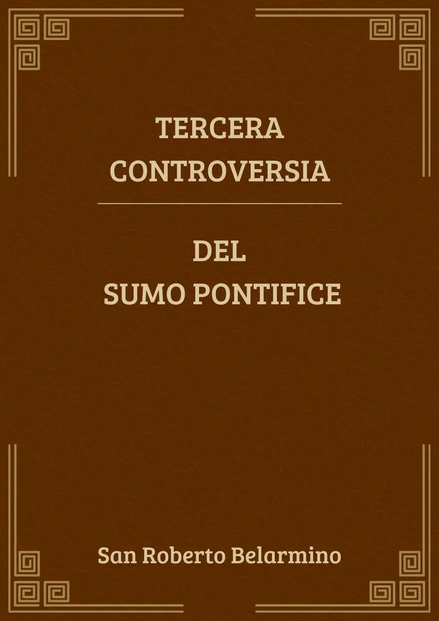 Portada del libro Tercera Controversia, del sumo pontifice